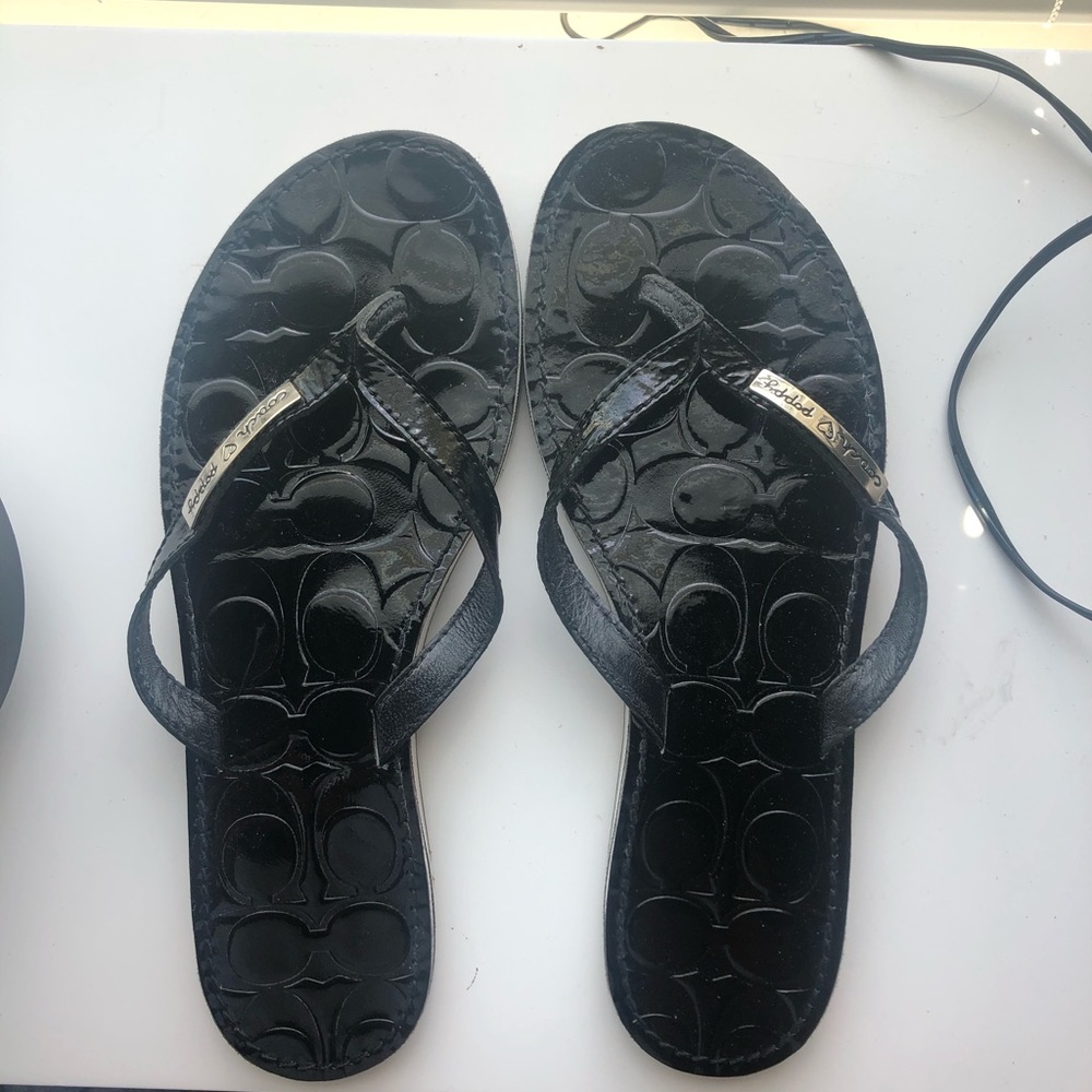 Coach Black Sandals